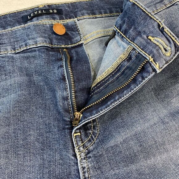 LEVEL 99 ANTHROPOLOGIE DENIM SHORTS JAIMEE BERMUDA ROLL UP HEM - Picture 4 of 12